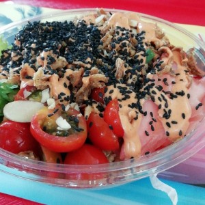 poke de atun y salmon