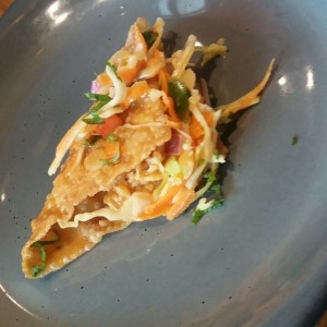 wanton chicken taco