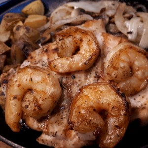 Grilled Borboun Chicken with Shrimp ?