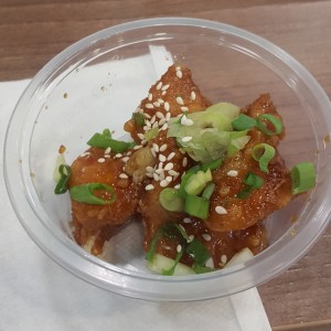 muestra del korean fried chicken 