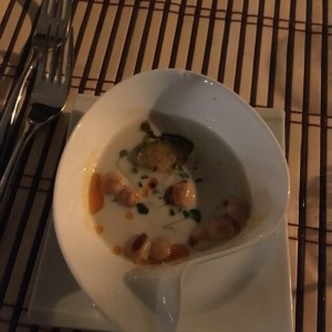 Menu de Degustaciom - Sopa de Coco y Curry
