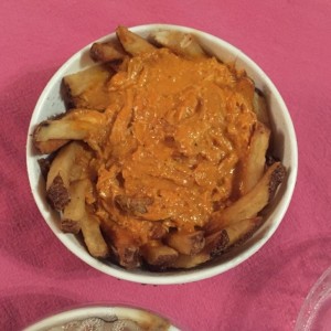 fries with butter chicken