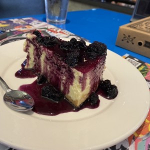 Cheesecake con topping de blueberries