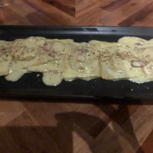 raviolis de queso y espinacas