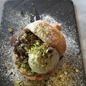 profiterol con helados