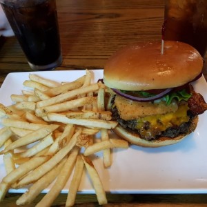 hamburguesa con queso apanado 