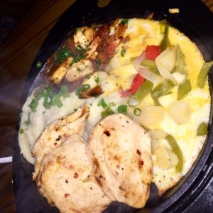 sizzling shrimp and chicken