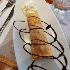 crepes de fresa y Nutella