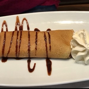 Crepe rellena de fresas