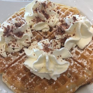 waffle con chispas de chocolate