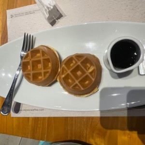 Mini waffles con Miel