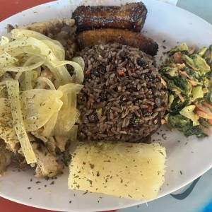 Lechoncito with Arroz Moro and Sides 