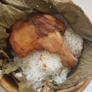 arroz y pollo asado