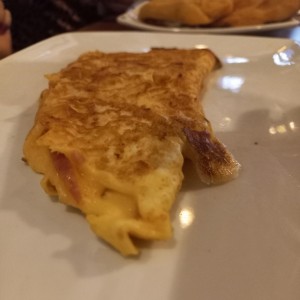 omelette de queso y jamon