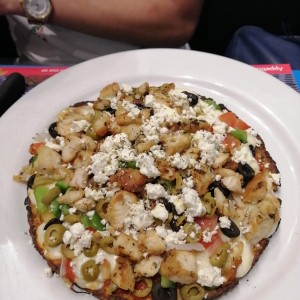 pizza coliflor griega