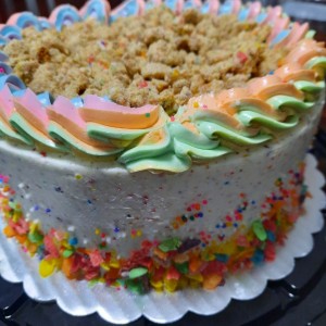 fruitty pebbels cake