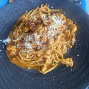 Spaghetti con pollo 