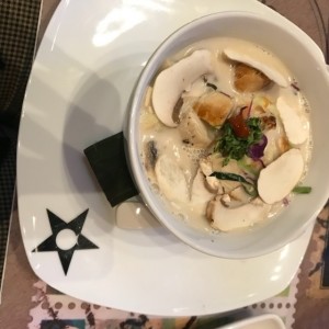 sopa de pollo tailandesa