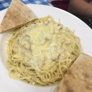 Spaguetti con pollo