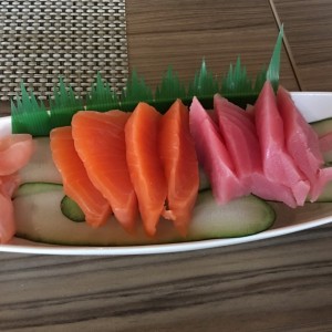 sashimi salmon y atun