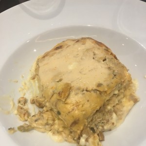 lasagna de pollo con hongos