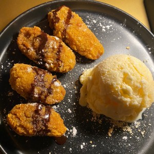 Postre de Banano Tempura