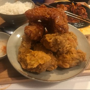 kfc style fried chicken and spicy fried chicken 