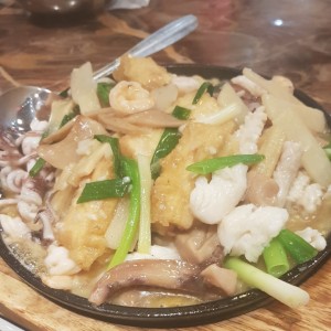mariscos con tofu