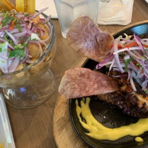 Ceviches - Ceviche Frito y pulpo a la parrilla