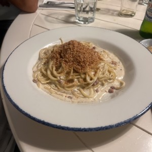 Spaghetti Alfredo e Prosciutto