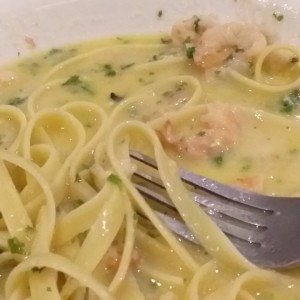 pasta con camarones