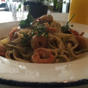 linguini con langostinos 