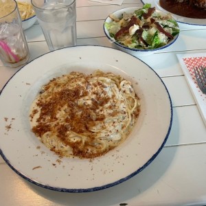 Spaghetti serrano y oglio