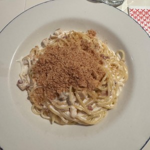 Spaghetti Alfredo e Prosciutto