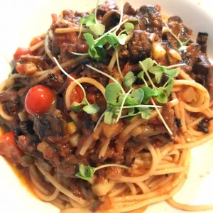 espaguetis con vegetales