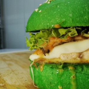 donna Burger en Pan verde 