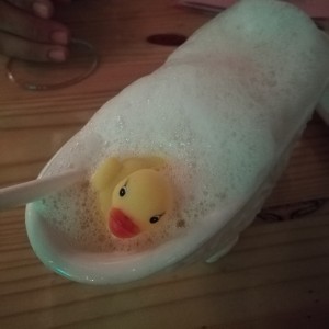 Duck in the tub