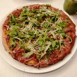 pizza carpaccio de res