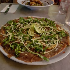 pizza de carpaccio de res