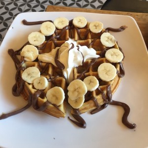 Waffle banana & nutella