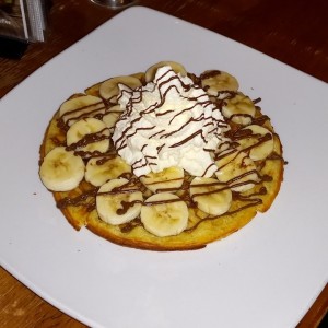 Waffle de Nutella y Banano