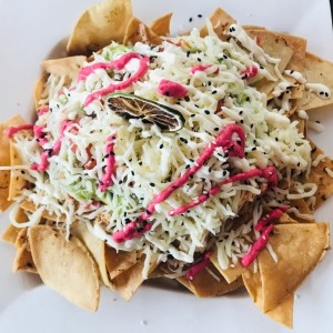 nachos con pollo