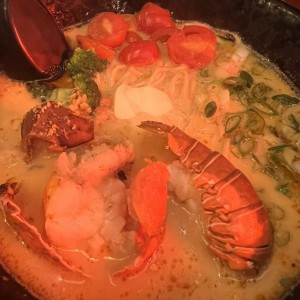 Cheesy lobster ramen