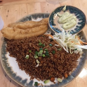 Lunch ejecutivo: Pescado con arroz con vegetales