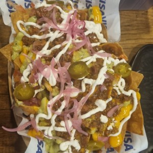 nachos con carne
