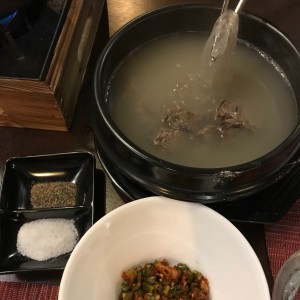 Sopa de res con arroz