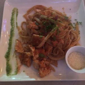 pasta con pollo y bacon