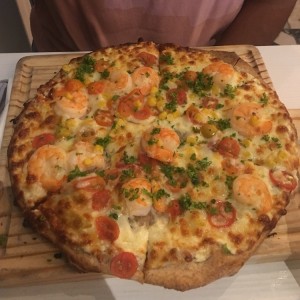 Pizza con Camarones