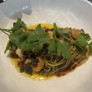 Vermicelli Aglio, olio e gamberi