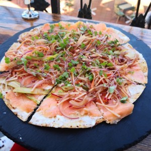 Pizza de salmon